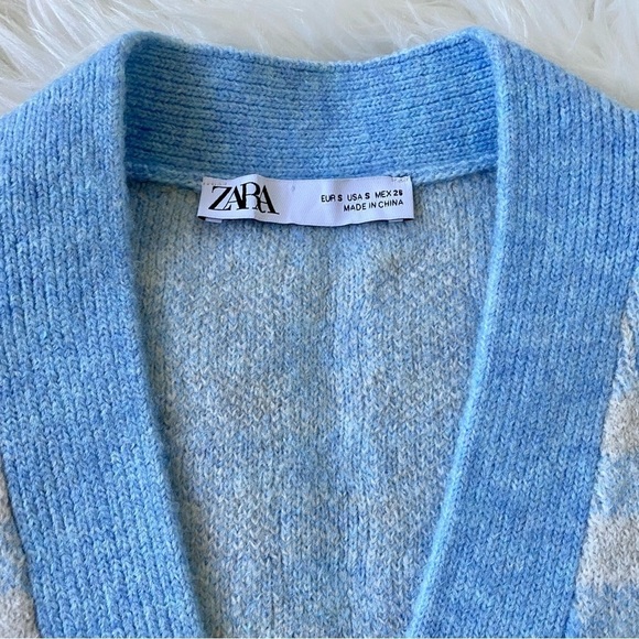 ZARA BLOGGER’S Favourite PLAID CHECK KNIT VEST With RHINESTONE BUTTONS S - Picture 14 of 16